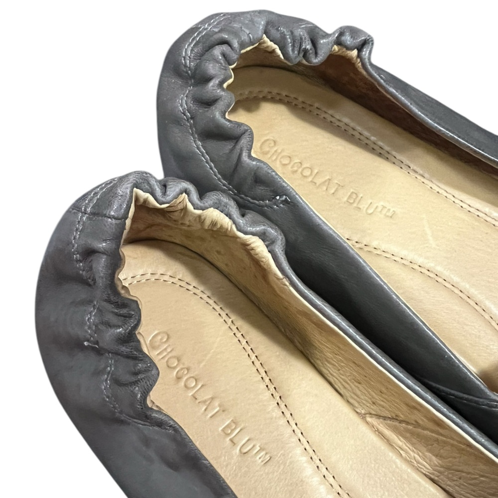 CHOCOLAT BLU Leather Cam Flat in Gray Size 9.5 - Picture 5 of 7